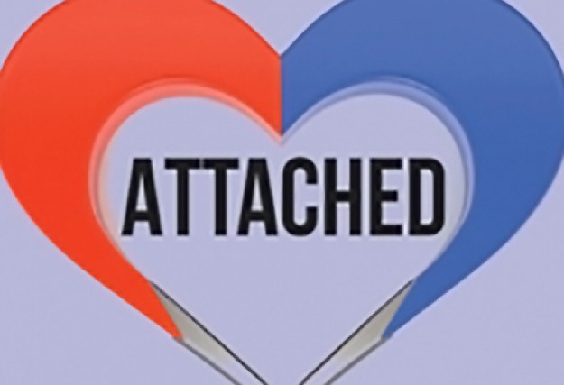 Attached book cover. Attachment style and relationship therapy.